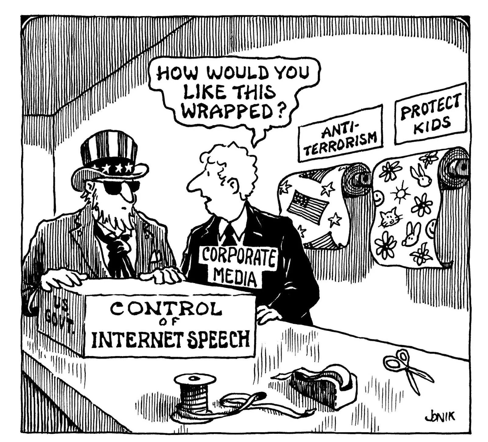 Totalitarianism comes wrapped in "child protection" and "anti-terrorism".